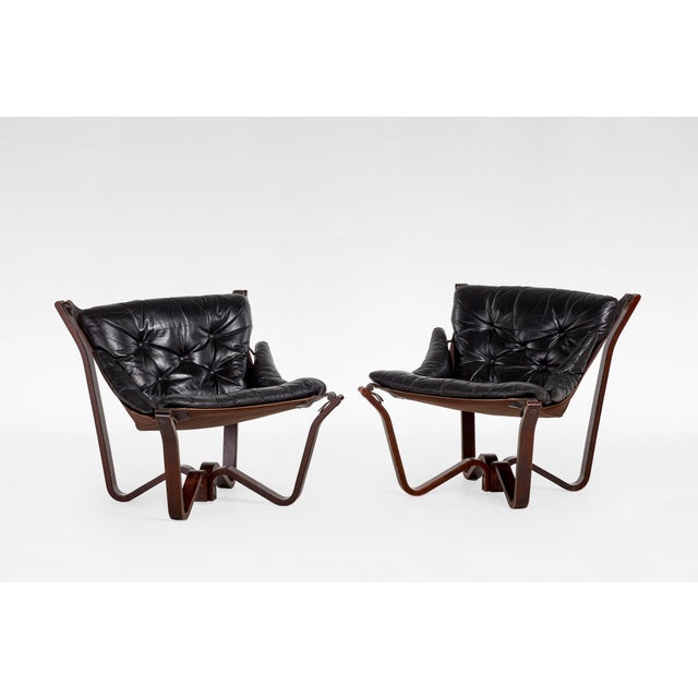 Designed by Jim Myrstad for Brunstad Møbelfabrik in the 1970s, the Viking Lounge Chair is one of Norway's most...
