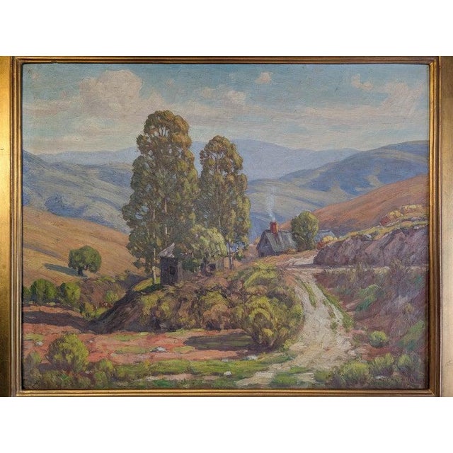 A very attractive California Impressionist oil on canvas painting by Charles L. A. Smith, "California Highlands", dated...