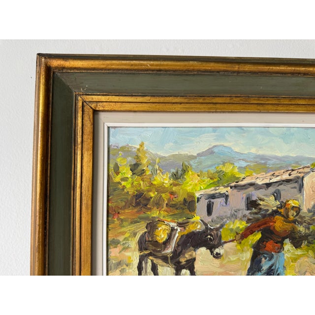 1970s 1970’s Vintage Impressionist Spanish Countryside Landscape Oil on Masonite Painting For Sale - Image 5 of 9