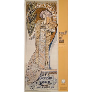 2000s Alphonse Mucha Sarah Bernhardt Jewish Museum Exhibition Poster For Sale