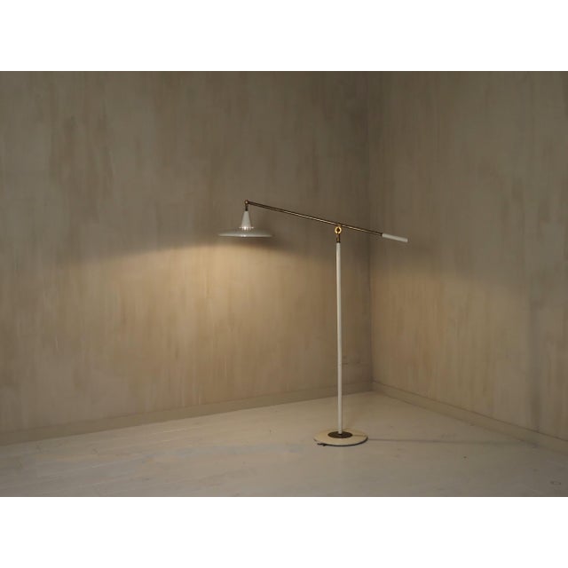 Metal Mid-Century Modern Italian Floor Lamp, 1960 For Sale - Image 7 of 10