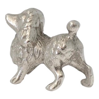 Vintage English Silverplate Toy Poodle For Sale