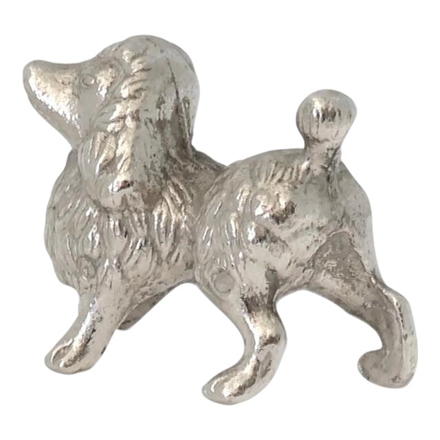 Vintage English Silverplate Toy Poodle For Sale
