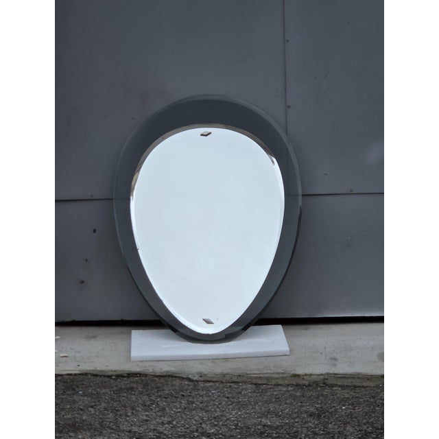 Vintage Grey Teardrop Mirror from Veca, 1970s For Sale - Image 4 of 7