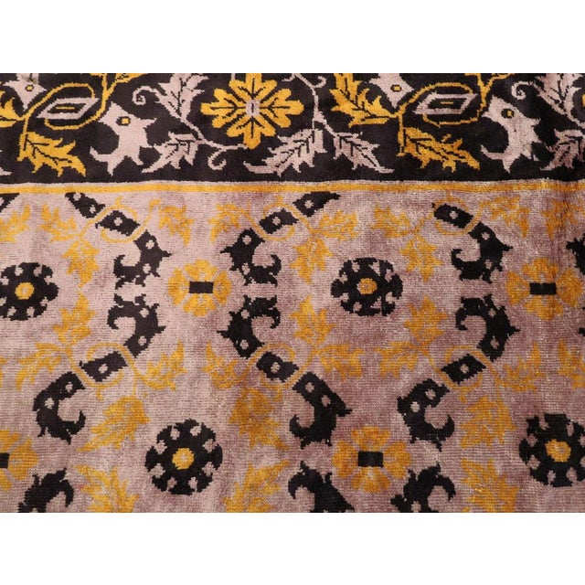 Gold Galerie Shabab Collection Mid-20th Century Chinese Deco Carpet For Sale - Image 8 of 10