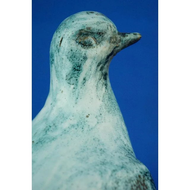 Ceramic Dove Sculpture with Wooden Base by Giuseppe Rossicone, Italy, 1970s For Sale - Image 18 of 18