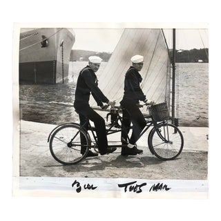 1941 Sailors on Bicycle Photograph For Sale