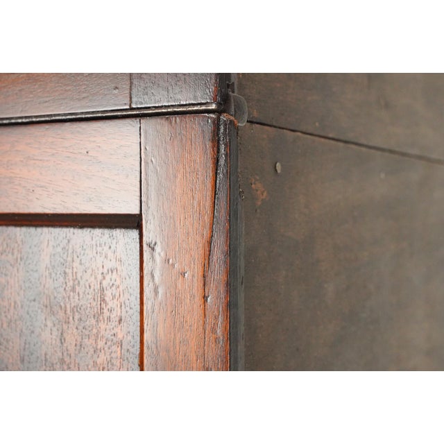 Vintage Victorian Style Oak Barrister Bookcase With Leaded Glass For Sale - Image 11 of 15