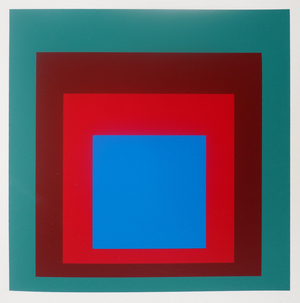 Josef Albers, Homage to the Square, Protected Blue, Screen Print