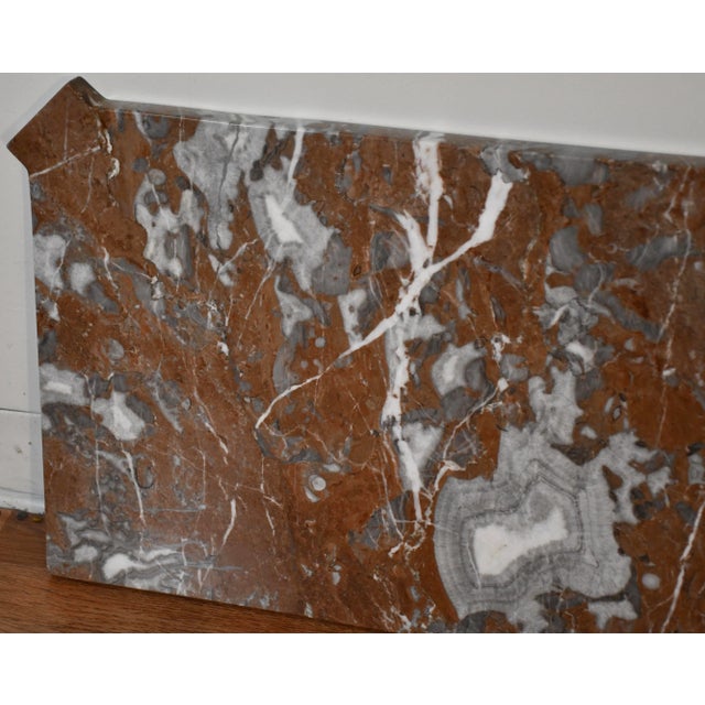 French 1880 Antique French Louis XVI Walnut Marble Top Ladies Lingerie Chest of Drawers For Sale - Image 3 of 13