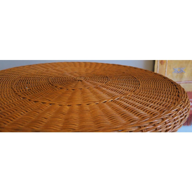 Mid-Century Modern Two-Level Coffee Table in Bamboo and Iron, 1960s For Sale - Image 3 of 10