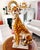 Vintage Large Scale Italian Glazed Porcelain Standing Leopard Statue For Sale - Image 9 of 9