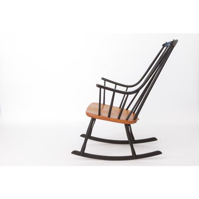 1960s Vintage Grandessa Rocking Chair by Lena Larsson for Nesto, Sweden, 1960s For Sale - Image 5 of 11