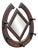 Victorian Horse Shoe-Shaped Wall Hanging Hat Rack and Mirror in Oak For Sale
