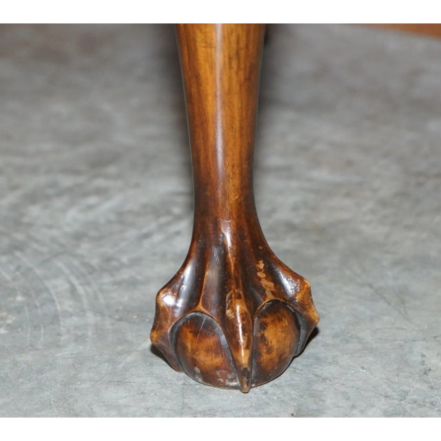 Wood Victorian Walnut Shepherd's Crook Dining Chairs with Claw & Ball Feet, 1880s, Set of 6 For Sale - Image 7 of 18