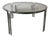 Round Coffee Table in Glass and Chrome For Sale