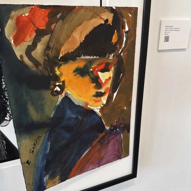 Blue Phil Saxon Ink Drawing on Paper For Sale - Image 8 of 9