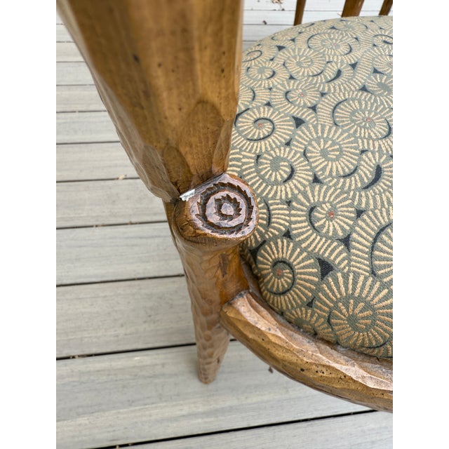 Set of 4 Vintage Faux Bois Dining Chairs With Cane Back For Sale - Image 12 of 18