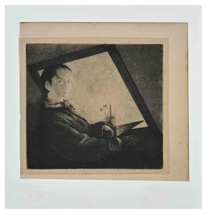 J.-P. Norblin de La Gourdaine, Self-Portrait, Etching, Early 1800s
