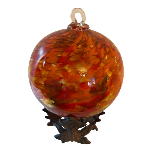 Christmas Vintage Hand Blown Glass Ornament in the Manner of j.b. Brown. For Sale