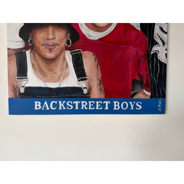 S. McLain Backstreet Boys Pop Culture Acrylic on Canvas Painting For Sale - Image 10 of 11