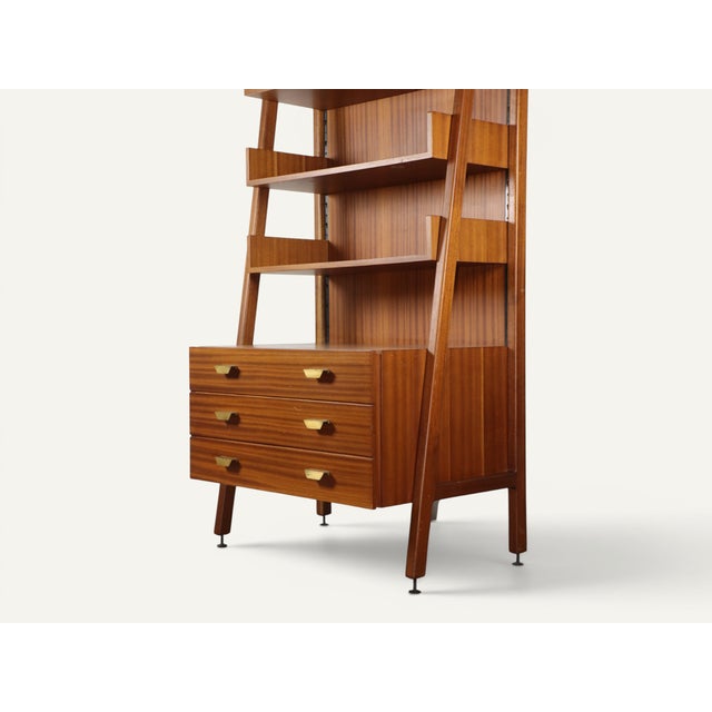 Vintage Italian Wood Bookcase, 1960s For Sale - Image 4 of 18