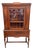 Antique 1920s Federal Hepplewhite Revival Walnut China Cabinet Display Hutch For Sale