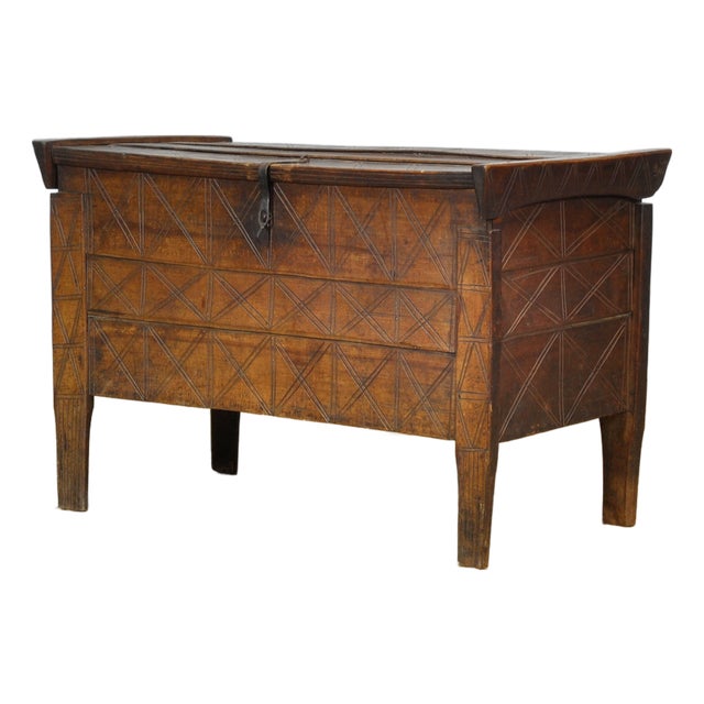 Antique Shepherds Chest, 1850s For Sale