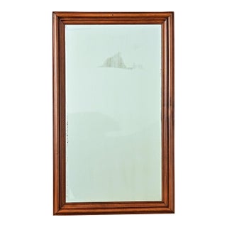 French 19th Century Carved Walnut Symmetrical Bistro Mirror For Sale