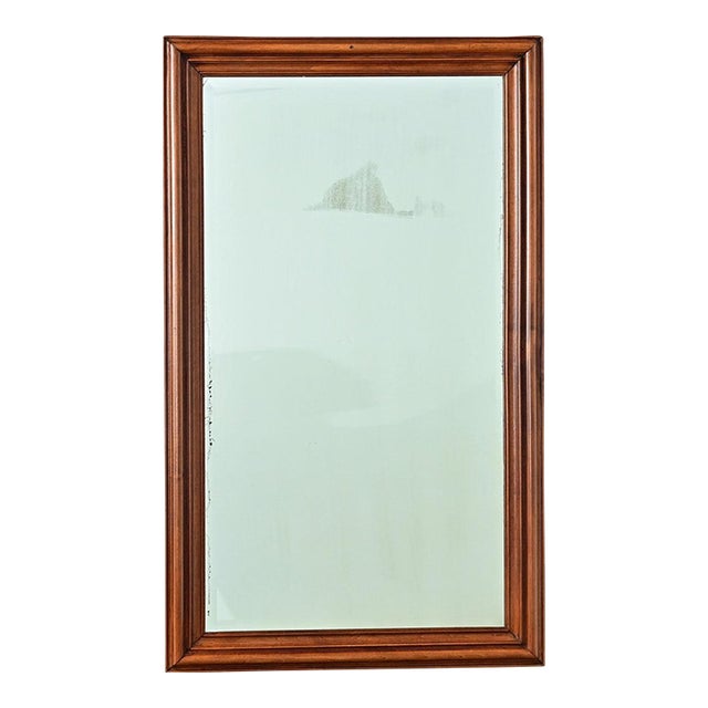 French 19th Century Carved Walnut Symmetrical Bistro Mirror For Sale