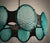 Metal Mid-Century Italian Round Murano Glass and Bronze Chandelier, 2000s For Sale - Image 7 of 9