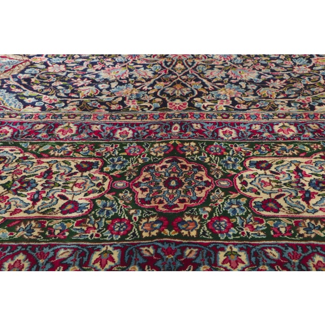Vintage Persian Kerman Rug - 11'02 X 16'03 For Sale - Image 4 of 10