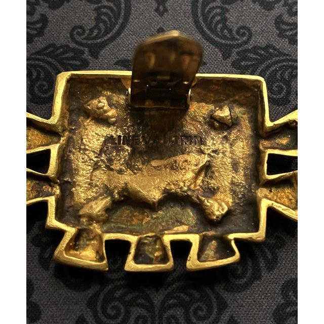 Mid 20th Century French Bronze Buckle Brooch Line Vautrin For Sale - Image 5 of 6