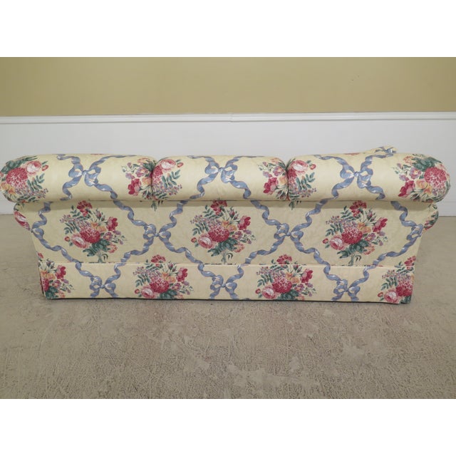 1990s Vintage Ethan Allen Yellow Floral Upholstered Sofa Chairish