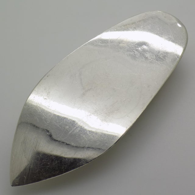 Vintage Italian Handmade Genuine Silver Ashtray Shaped Like a Renaissance Shoe, Chiseled For Sale - Image 9 of 11