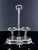 Cruet Set in 800 Silver and Crystal by Ricci Alessandria, Set of 3 For Sale - Image 11 of 18