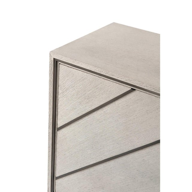 Art Deco Modern Chevron Side Cabinet For Sale - Image 3 of 7