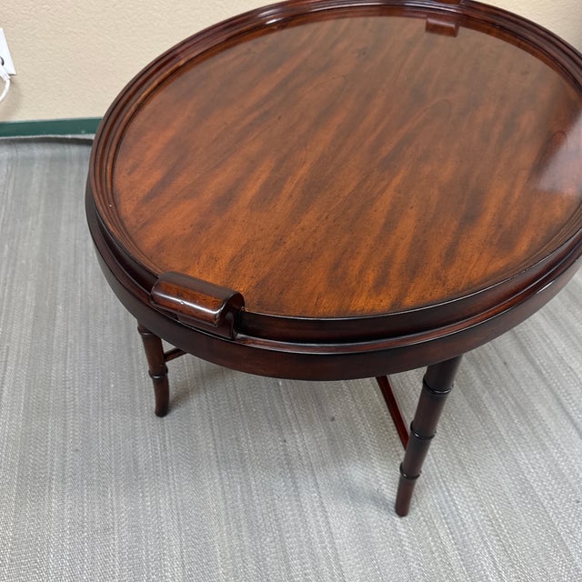 Maitland - Smith Maitland Smith Aged Regency Coffee Table, Oval For Sale - Image 4 of 13