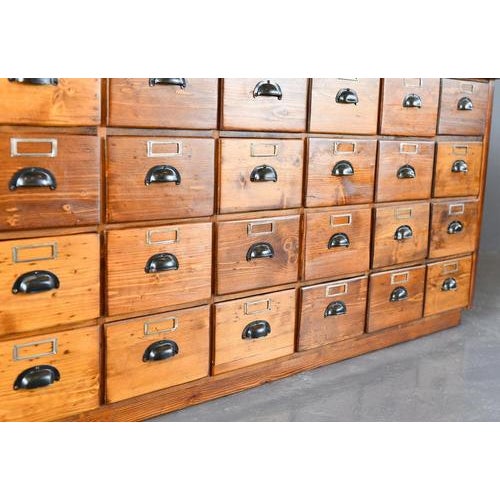Wood Ironmongers Shop Counter Drawers, 1910s For Sale - Image 7 of 9