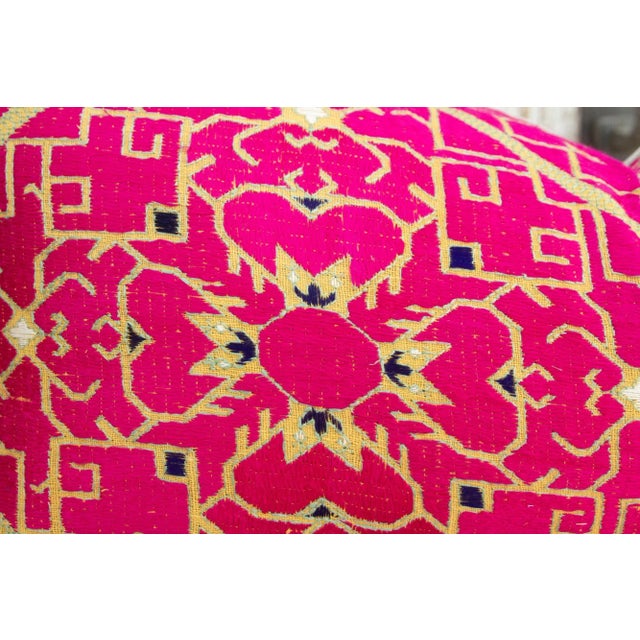 Textile Antique Hasina Sindh Silk Pillow For Sale - Image 7 of 11