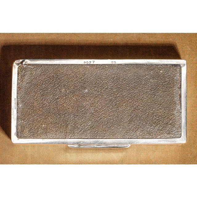 Luxurious Engine Turned Horse Antique Sterling Silver Desk Trinket Jewelry Box Home Decor For Sale - Image 15 of 15
