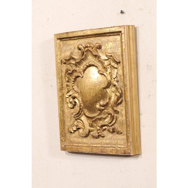 French French 19th C. Gilt Rocaille Wall Plaque For Sale - Image 3 of 7