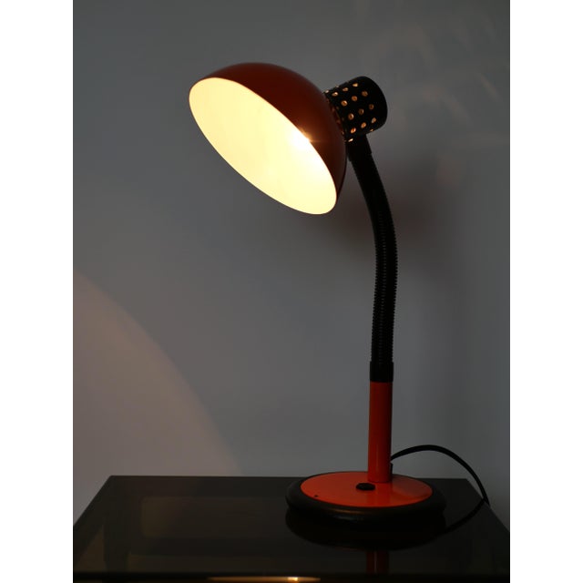 Orange Desk Lamp from Aluminor, 1970s For Sale - Image 4 of 6