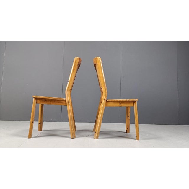 Vintage Pine Wood Dining Chairs, 1970s, Set of 6 For Sale - Image 12 of 13