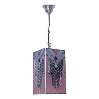 Art Deco Ruby Glass Lantern in the style of Tiffany & Co., 1990s For Sale
