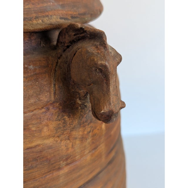 2010s Rustic Hand Coiled Horsehead Jar Pot Signed by Priscilla Hoback For Sale - Image 5 of 12