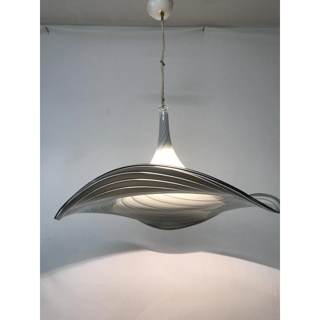 Mid-Century Modern Mid-Century Italian Murano Glass Hat Pendant Light For Sale - Image 3 of 6