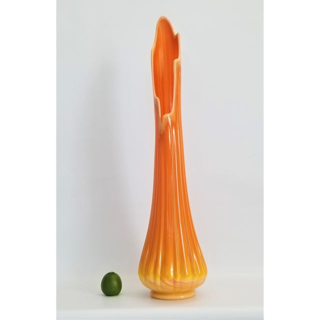 1960s Orange Art Glass Vase Vintage Retro Mid Century Modern Chairish