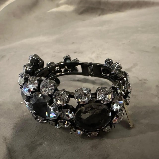 Bold 21st Century Coppola E Toppo Black Crystal Pave Wide Bangle Bracelet For Sale - Image 10 of 10