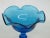Imperial Blue Glass Ruffled Rim Pedestal Compote Candy Dish For Sale - Image 4 of 10